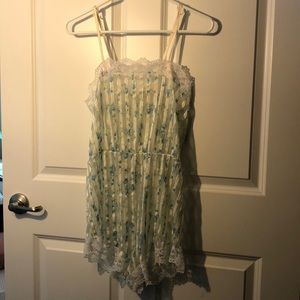 Vintage Lace Sheer Floral Romper